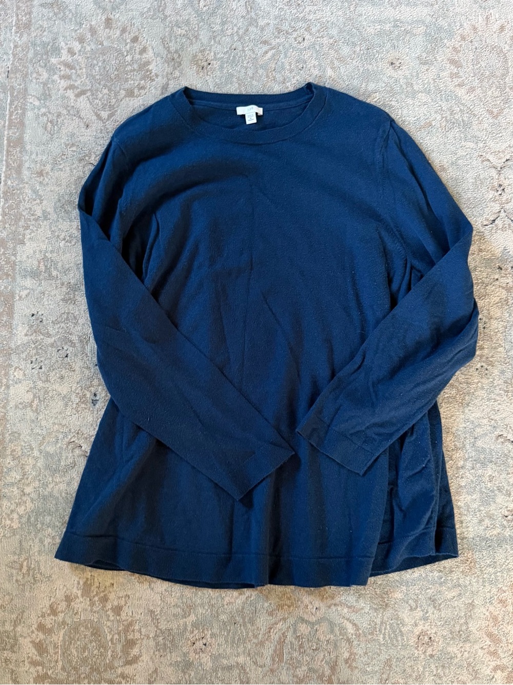 J. Jill Navy Blue Crewneck Sweater